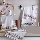 Kit 5 Panos de Prato, Copa e Cozinha Felpudo: Barrados Sortidos