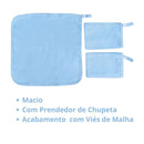 Kit 3 Panos de Boca com Prendedor de Chupeta