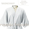 Roupão de Banho Tamanho Único Felpudo: Veste 36/44, 100% Algodão, 270 g/m²