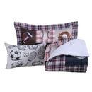 Kit 4 Pçs Edredom Boy Solteiro Infantil Juvenil 300 fios Estampa Digital
