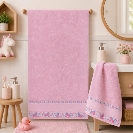 Kit 2 Toalhas Infantil Banho e Rosto Encantar