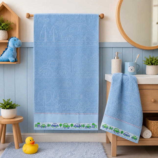 Kit 2 Toalhas Infantil Banho e Rosto Encantar
