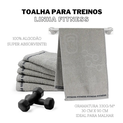 Kit 6 Toalhas de Treino Fitness para Academia
