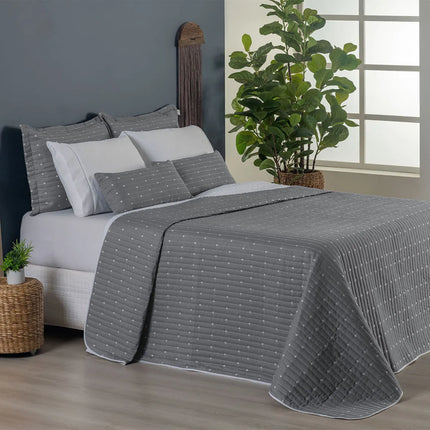 Kit Cobre Leito Casal Urbany 7 Pçs Hipercal 400 Fios Bordado