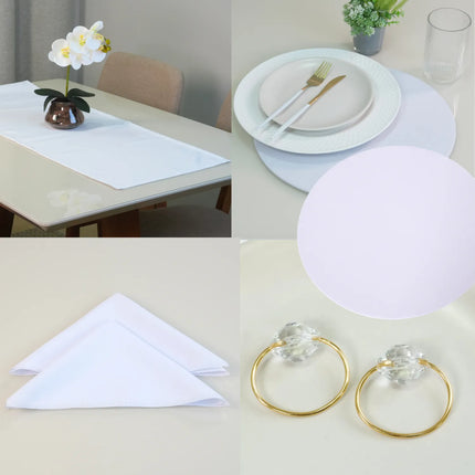 Kit Mesa Posta 2 Lugares Completo 7 Peças Cristalino Dourado