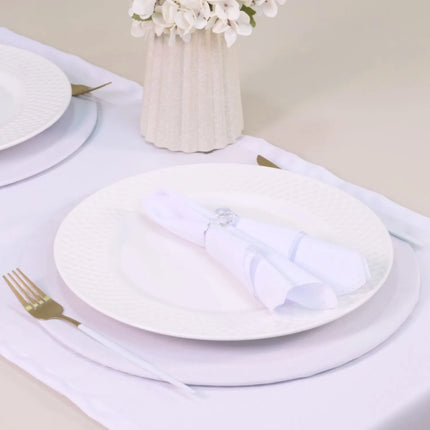 Kit Mesa Posta 2 Lugares Completo 7 Peças Cristalino Prata
