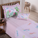 Kit 4 Pçs Edredom Girl Infantil e Juvenil: 2,50x1,90m, 300 fios,  Estampa Digital