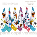 Kit 6 Panos de Prato, Copa e Cozinha, Atoalhado: Estampados Sortidos