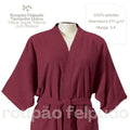 Roupão de Banho Tamanho Único Felpudo: Veste 36/44, 100% Algodão, 270 g/m²